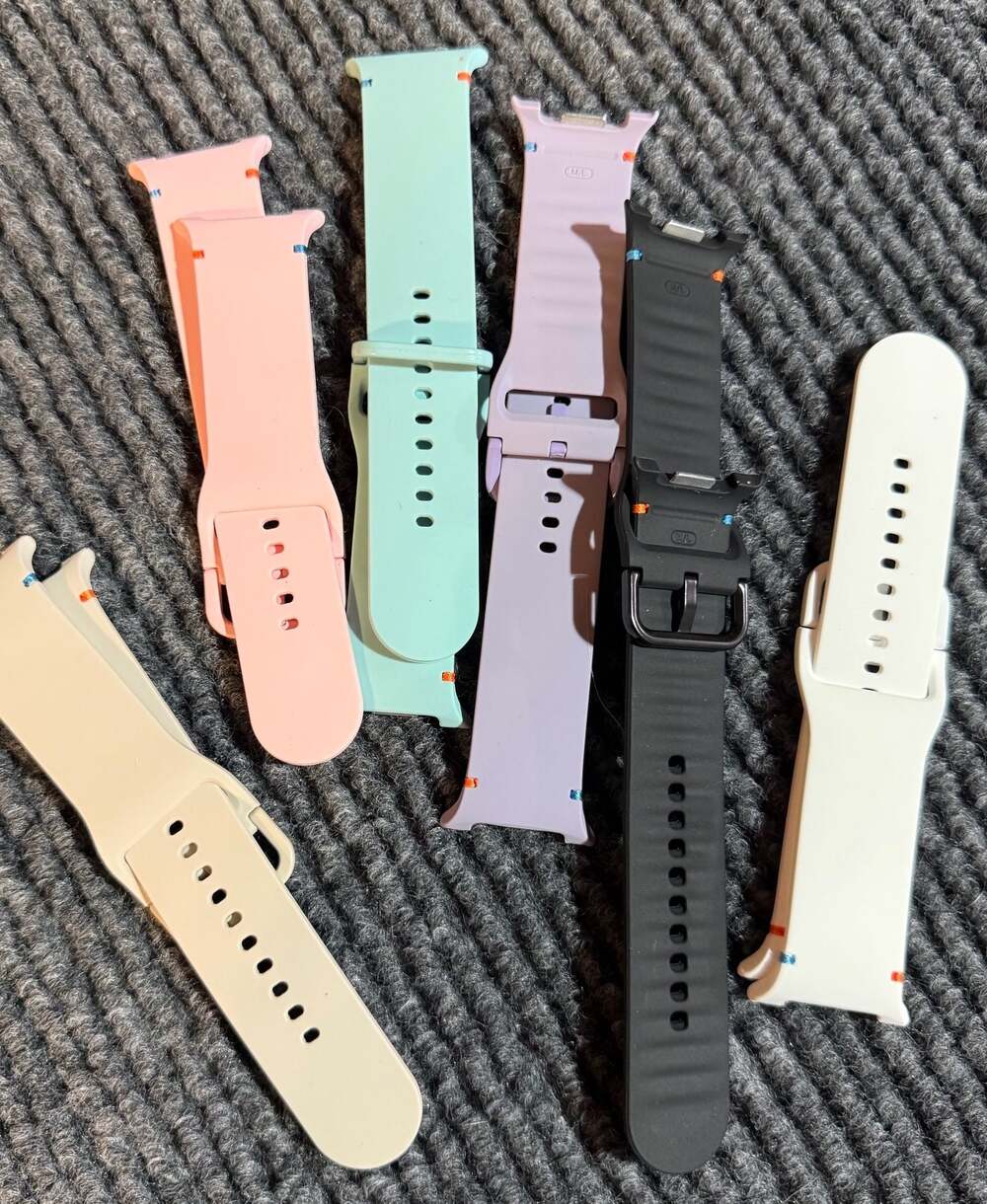 6-Pack Silicone Sport Watch Bands Compatible with Samsung Galaxy Watch